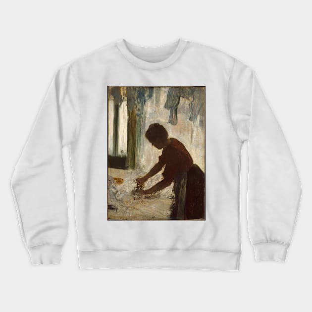 A Woman Ironing Crewneck Sweatshirt by EdgarDegas